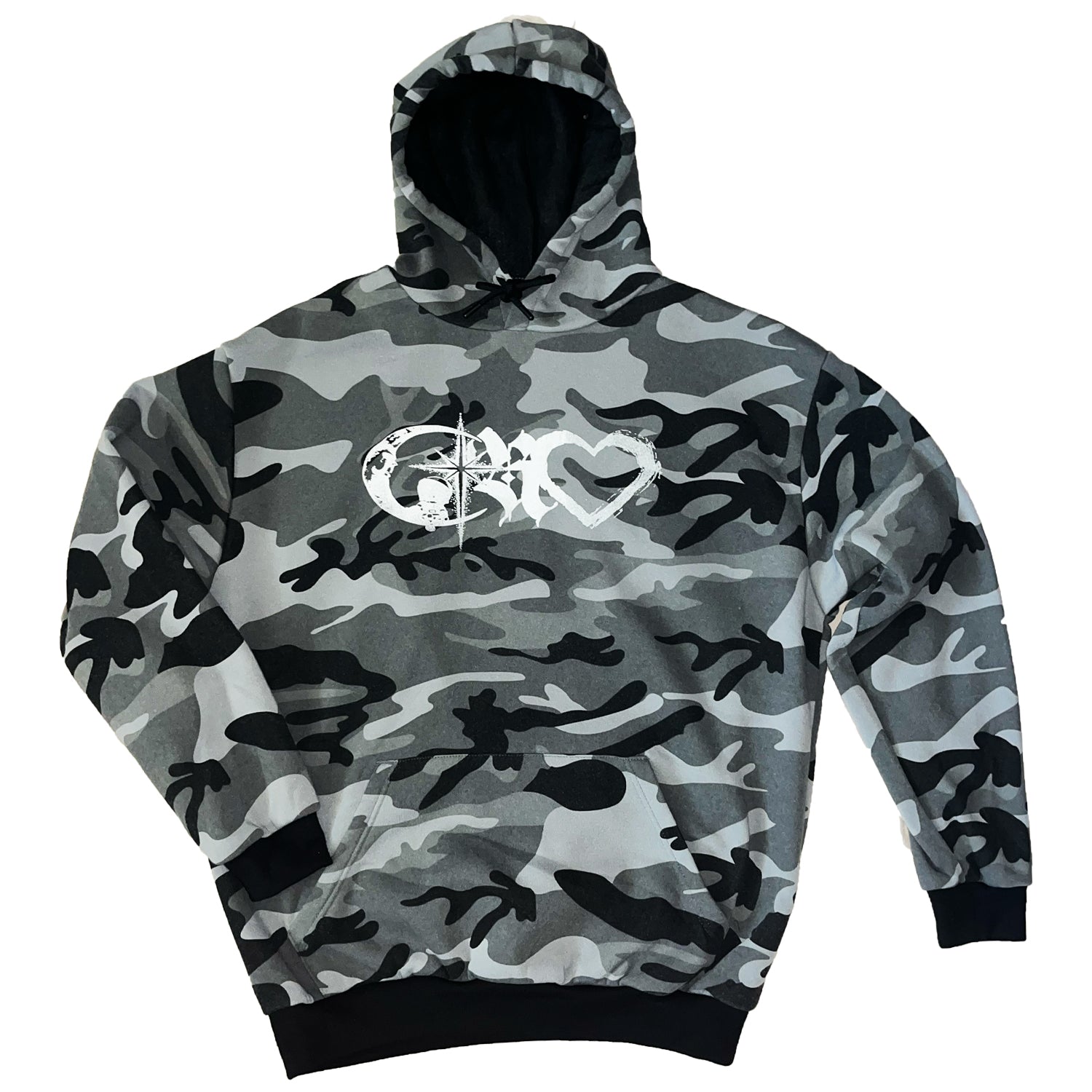 1/1  BLACK & WHITE CAMO HOODIE