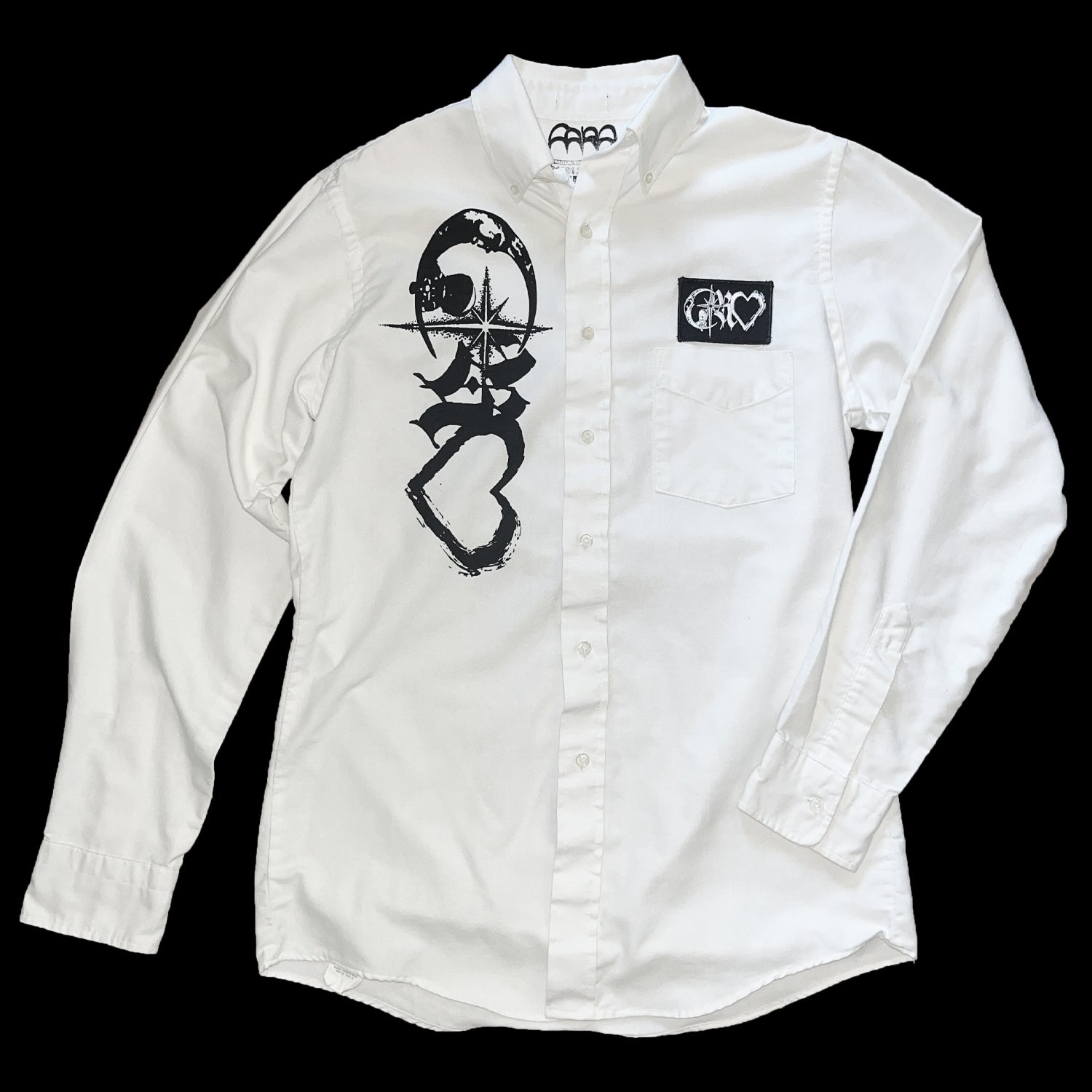 WHITE BUTTON UP DRESS SHIRT