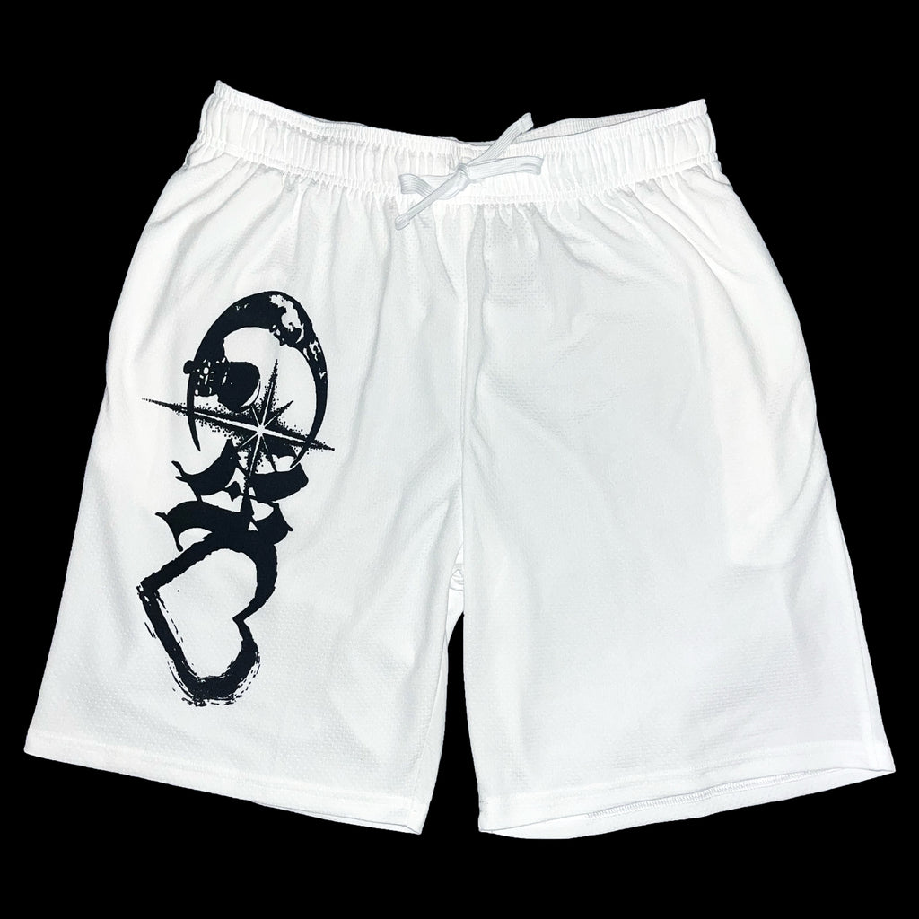 WHITE BASKETBALL SHORTS