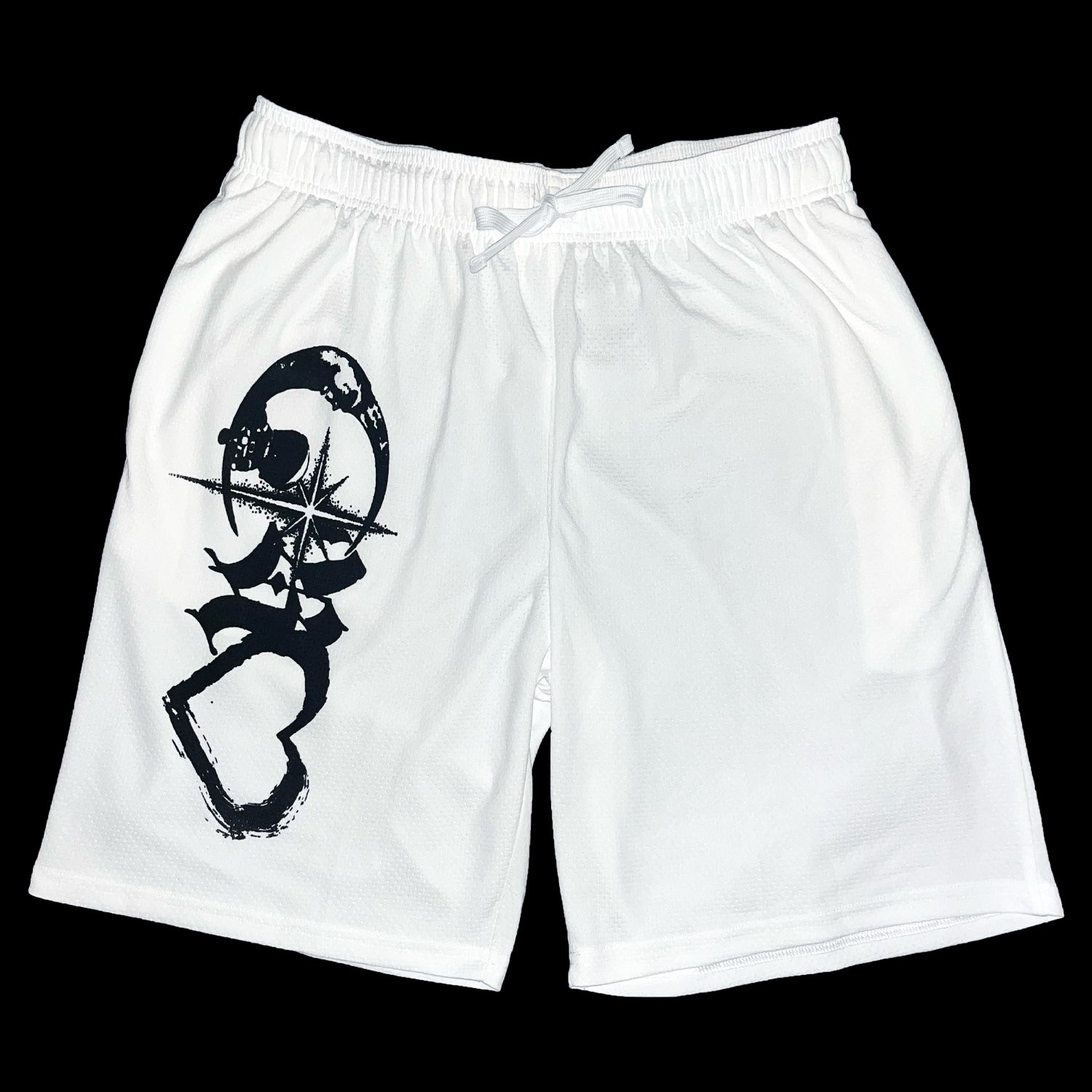 WHITE BASKETBALL SHORTS